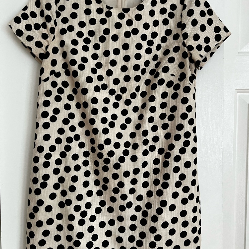J. Crew Black and Cream Sheath Mini Dress